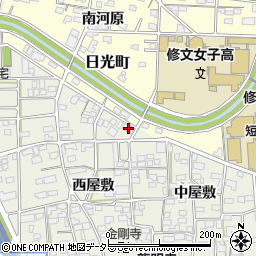 愛知県一宮市大和町毛受西屋敷26周辺の地図