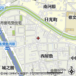愛知県一宮市大和町毛受西屋敷11周辺の地図