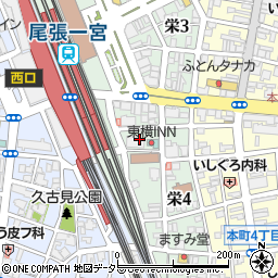 愛知県一宮市栄4丁目4周辺の地図