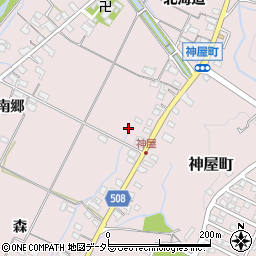 愛知県春日井市神屋町（南海道）周辺の地図