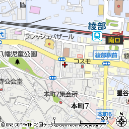 福岡ゼミナール綾部校周辺の地図