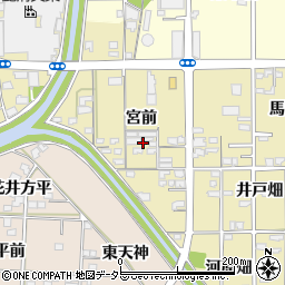 愛知県一宮市大和町福森（宮前）周辺の地図