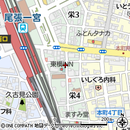 愛知県一宮市栄4丁目周辺の地図