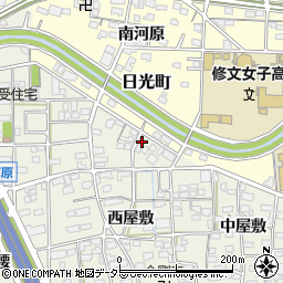 愛知県一宮市大和町毛受西屋敷21周辺の地図