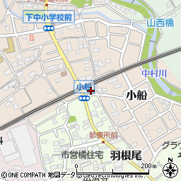神奈川県小田原市小船96周辺の地図