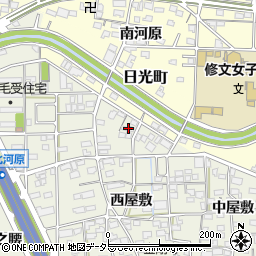 愛知県一宮市大和町毛受西屋敷17周辺の地図