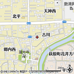 愛知県一宮市三条古川1821周辺の地図