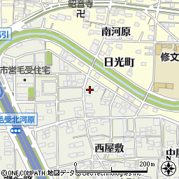 愛知県一宮市大和町毛受西屋敷5周辺の地図