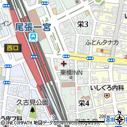 愛知県一宮市栄4丁目1周辺の地図