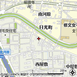 愛知県一宮市大和町毛受西屋敷7周辺の地図