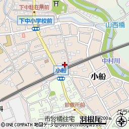 神奈川県小田原市小船95周辺の地図