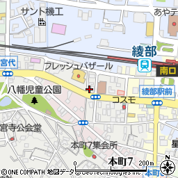 都人綾部店周辺の地図