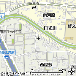 愛知県一宮市大和町毛受西屋敷3周辺の地図