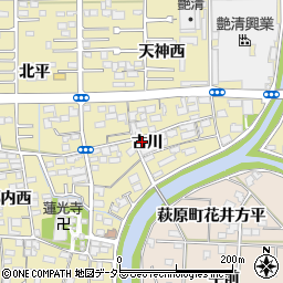 愛知県一宮市三条古川1880周辺の地図