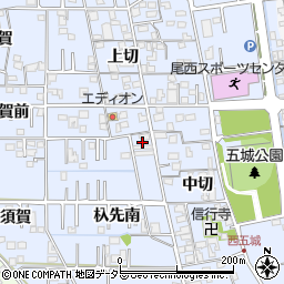 愛知県一宮市西五城中切732周辺の地図