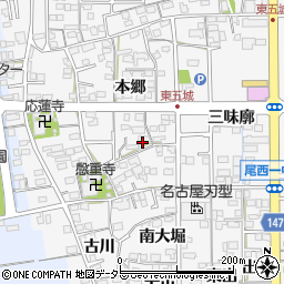 愛知県一宮市東五城本郷14周辺の地図
