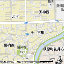 愛知県一宮市三条古川1823周辺の地図