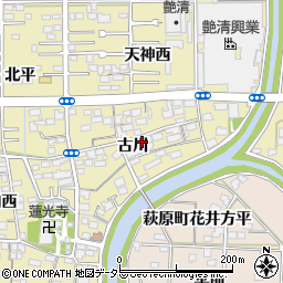 愛知県一宮市三条古川1853周辺の地図