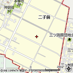 愛知県江南市曽本町（二子前）周辺の地図