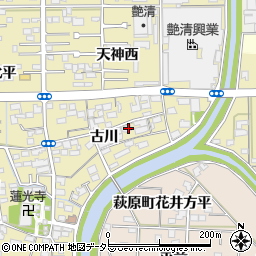 愛知県一宮市三条古川周辺の地図