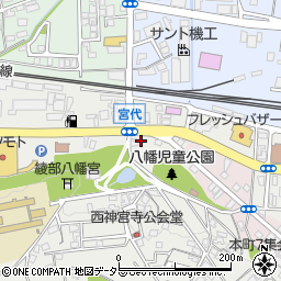 京都府綾部市宮代町宮代周辺の地図