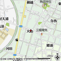 愛知県一宮市千秋町加納馬場大山周辺の地図