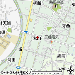 愛知県一宮市千秋町加納馬場（大山）周辺の地図