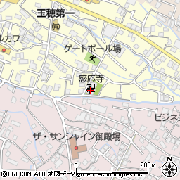 感応寺周辺の地図