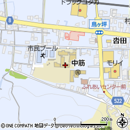 綾部市立中筋小学校周辺の地図
