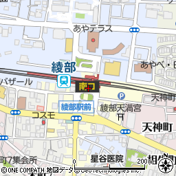 京都府綾部市駅前通東石ケ坪周辺の地図