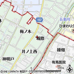 愛知県一宮市千秋町加納馬場城際周辺の地図