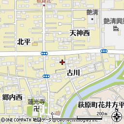 愛知県一宮市三条古川1827周辺の地図