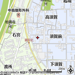愛知県一宮市西五城用水東周辺の地図