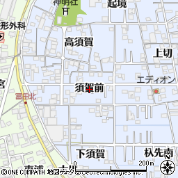 愛知県一宮市西五城須賀前周辺の地図