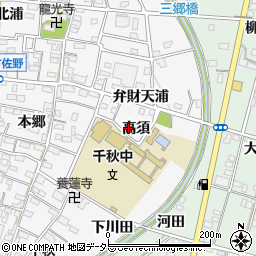 愛知県一宮市千秋町佐野高須周辺の地図