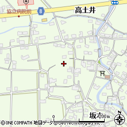 京都府綾部市高津町周辺の地図