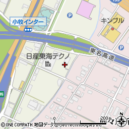 愛知県小牧市村中573-1周辺の地図