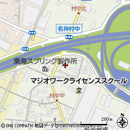 愛知県小牧市村中1120-2周辺の地図