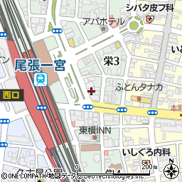 愛知県一宮市栄3丁目7周辺の地図