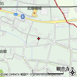 京都府福知山市観音寺262周辺の地図