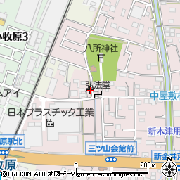 愛知県小牧市東田中2周辺の地図