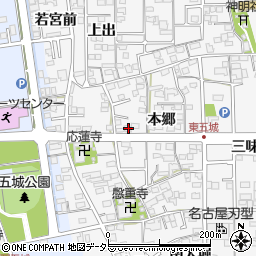 愛知県一宮市東五城本郷524-1周辺の地図