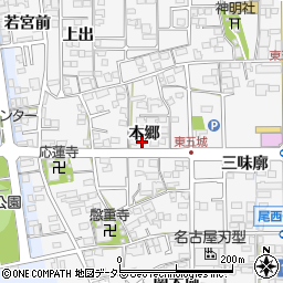 愛知県一宮市東五城本郷18周辺の地図