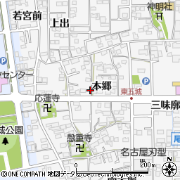 愛知県一宮市東五城本郷521-1周辺の地図