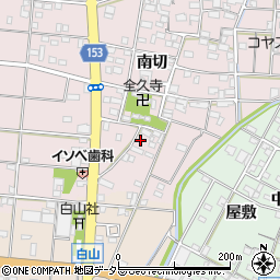 愛知県一宮市北小渕南切61周辺の地図