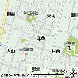 愛知県一宮市千秋町加納馬場寺西周辺の地図