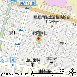 愛知県一宮市泉周辺の地図