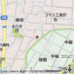 愛知県一宮市北小渕南切1318周辺の地図