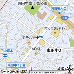 ミートピアホートク　東田中店周辺の地図