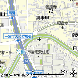 愛知県一宮市竹橋町周辺の地図